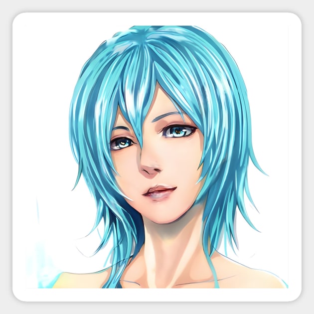 manga girl anime blue hair Sticker by animegirlnft